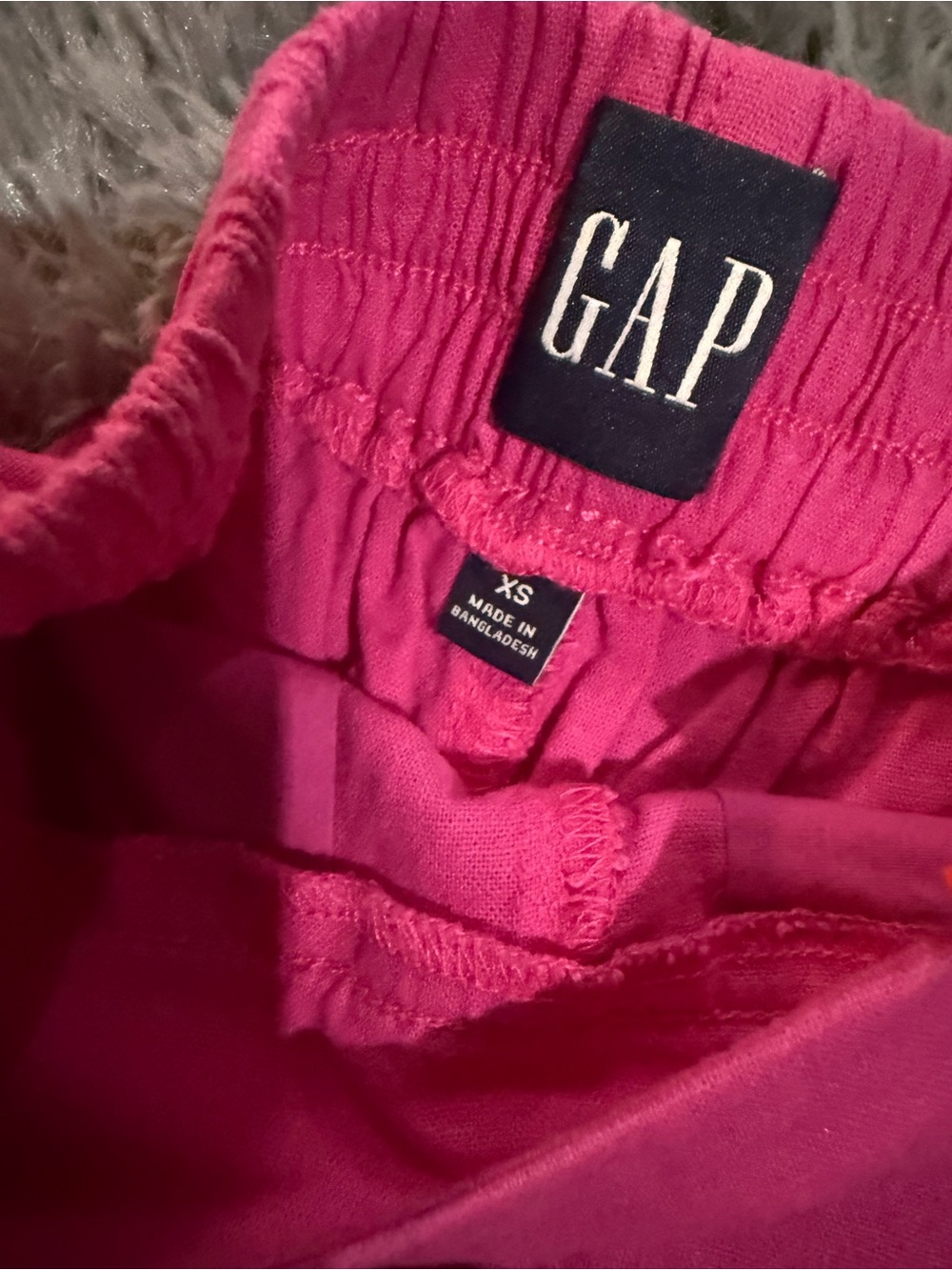 GAP Women’s Linen Shorts XS Hot Pink Pull-On Elastic Waist NWT - Picture 3 of 4